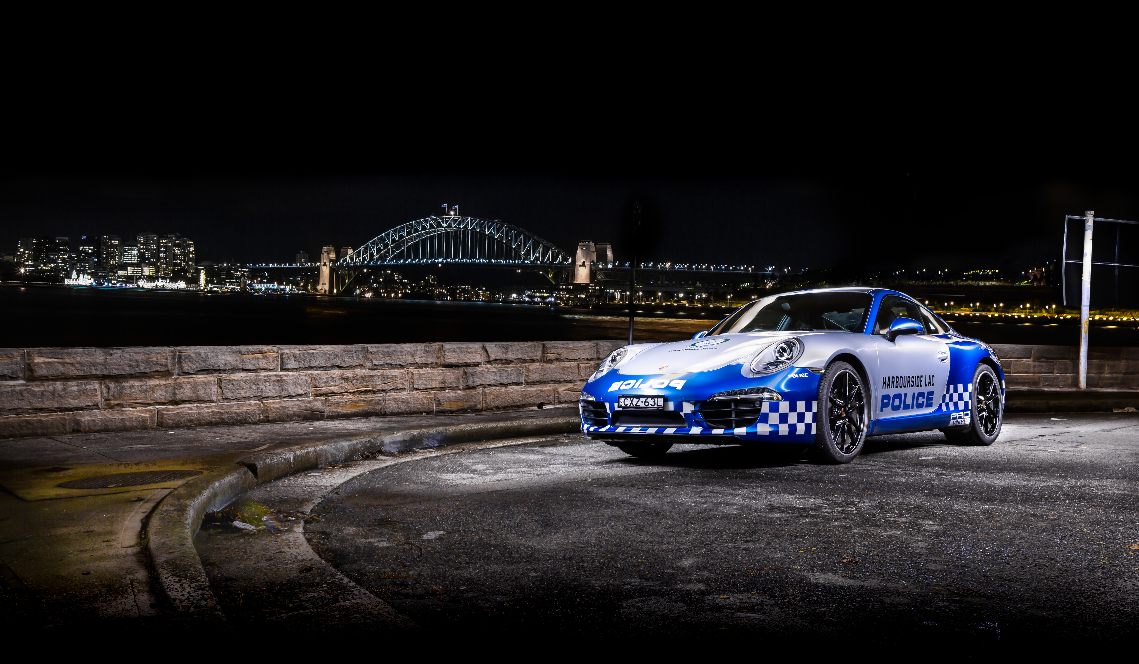 Car photography - Police Porsche 911 Front
