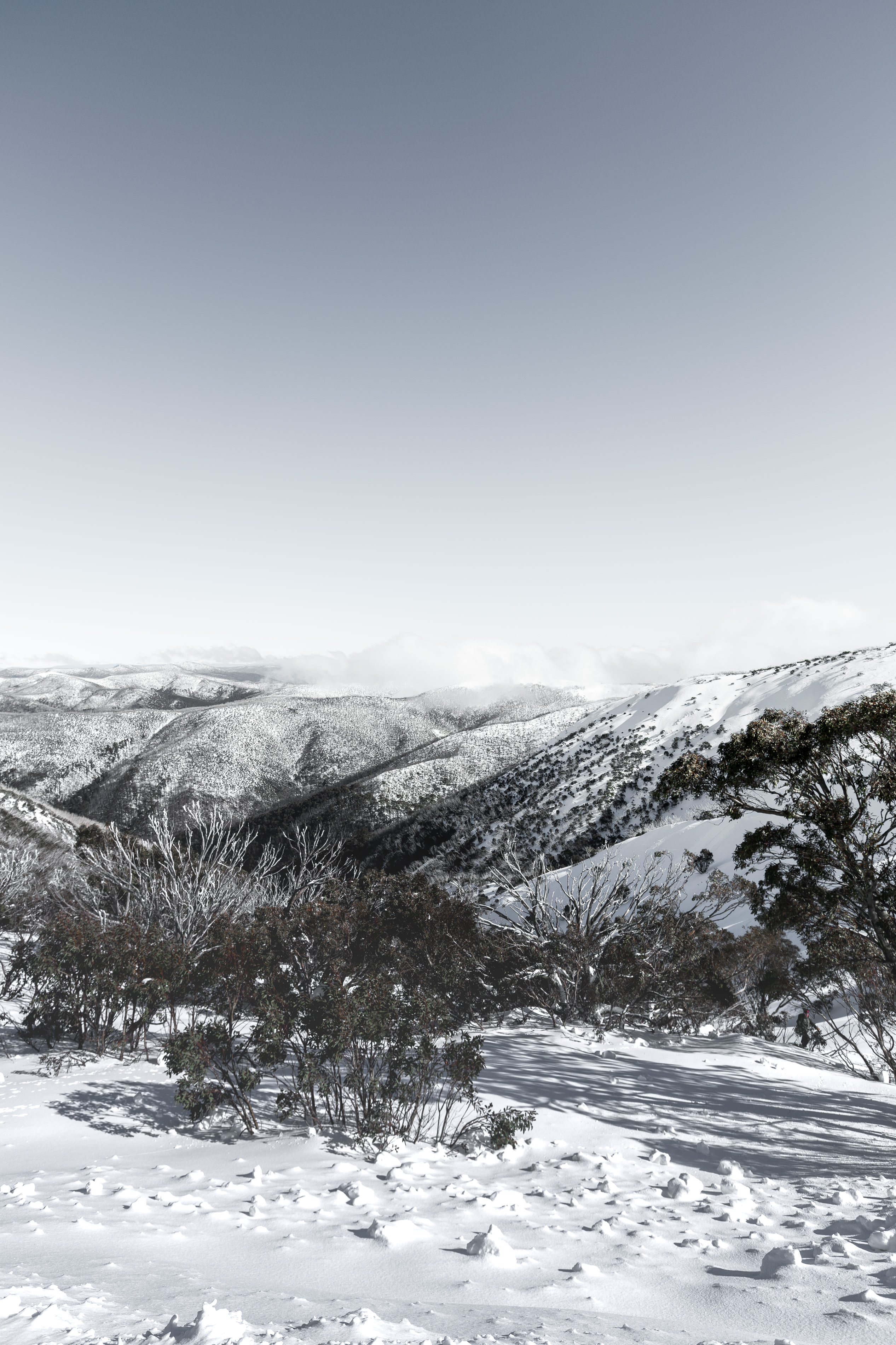 Travel photography of Mt Hotham's Snowy Peaks